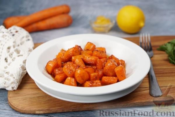 Глазированная морковь с мёдом и лимоном