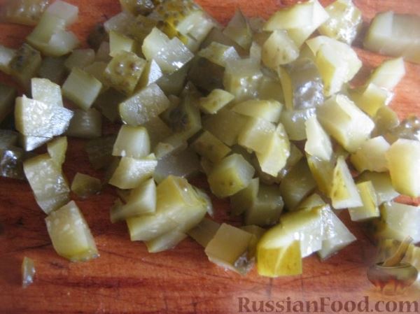 Салат "Пестренький" со свининой, овощами, сыром